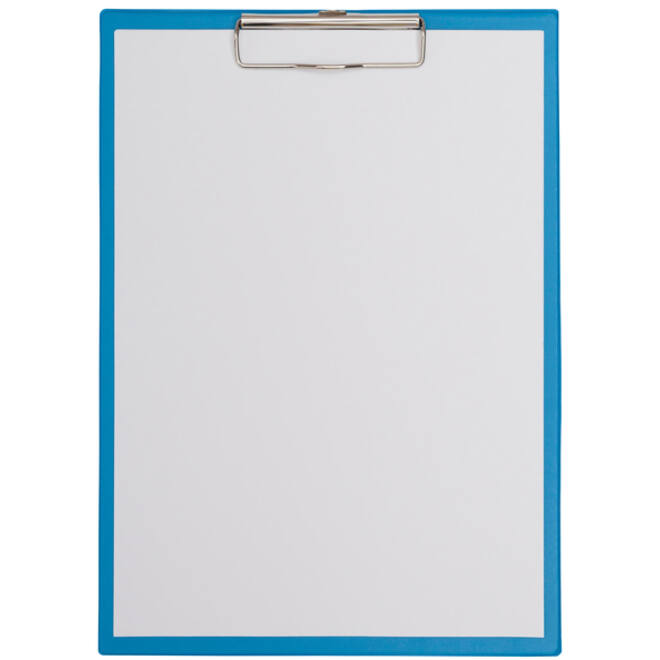 Klembordmap MAUL A4 staand met penlus PVC neon lichtblauw