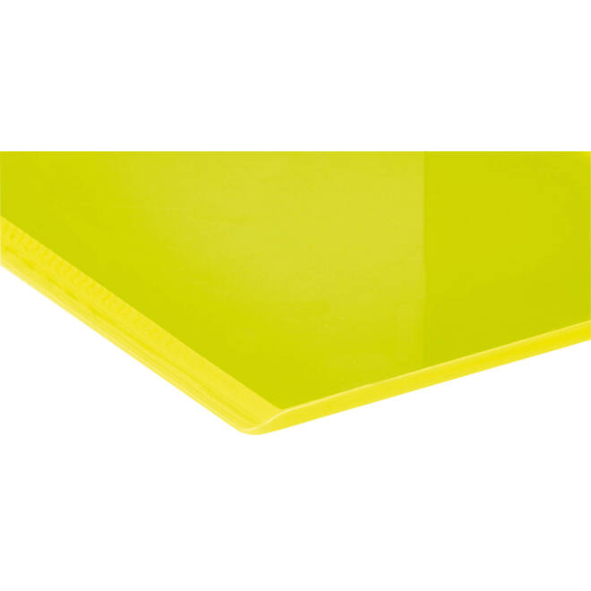 Boekensteun MAUL 10x10x13cm acryl set 2 neon geel transparant