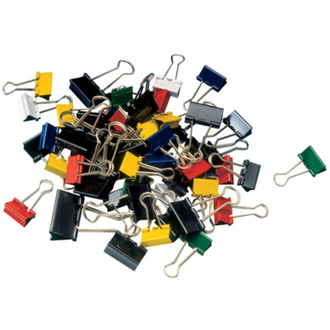 Papierklem MAUL 215 foldback 19mm capaciteit 7mm assorti