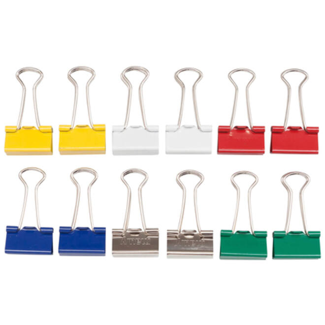 Papierklem MAUL 215 foldback 19mm capaciteit 7mm assorti