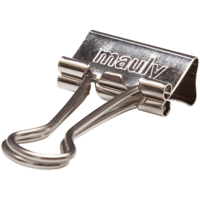 Papierklem MAUL 215 foldback 19mm capaciteit 7mm zilver