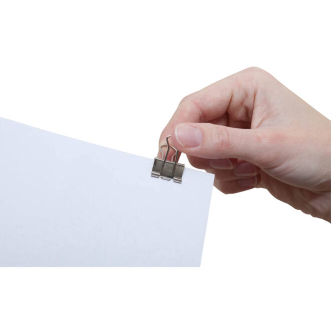Papierklem MAUL 215 foldback 19mm capaciteit 7mm zilver
