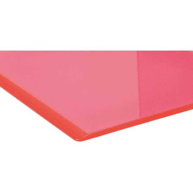 Boekensteun MAUL 10x10x13cm acryl set 2 neon rood transparant