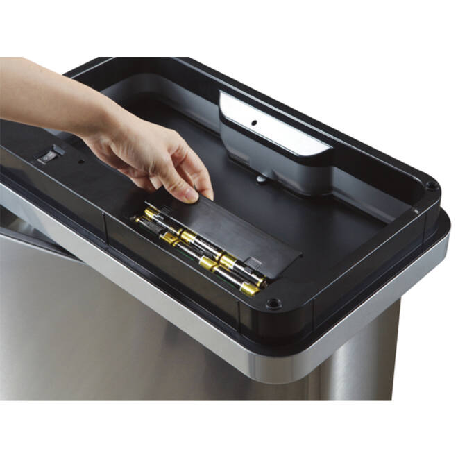 Afvalbak EKO Mirage met sensor 20+20liter RVS mat