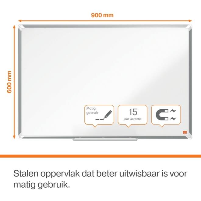 Whiteboard Nobo Premium Plus 60x90cm staal