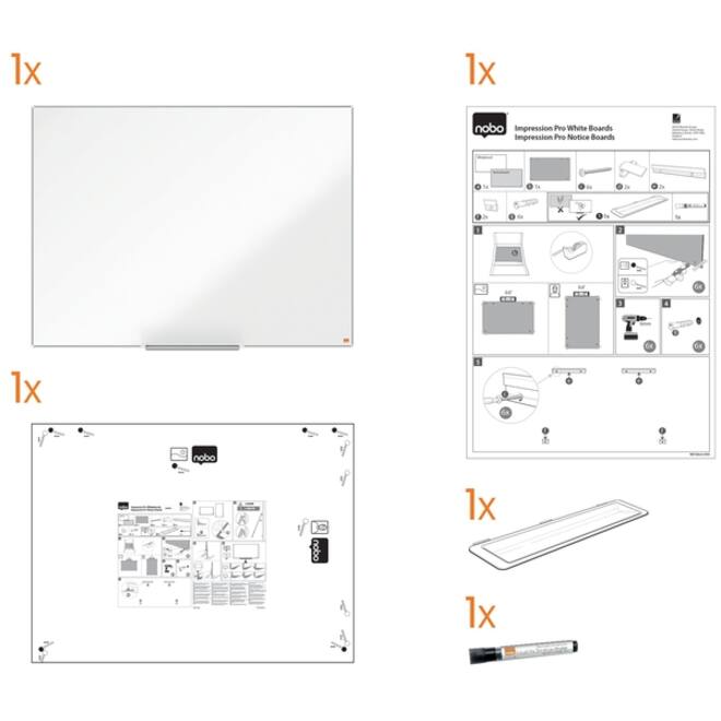 Whiteboard Nobo Impression Pro 90x120cm emaille