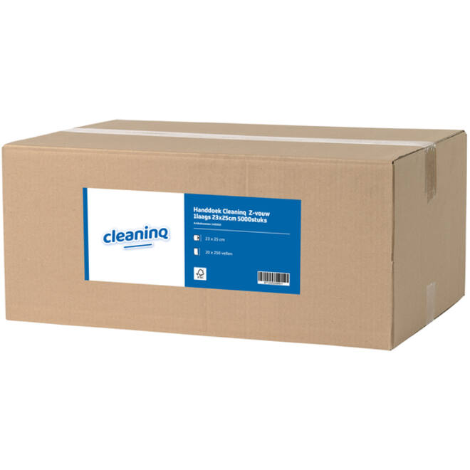 Handdoek Cleaninq Z-vouw 1laags 23x25cm 5000stuks