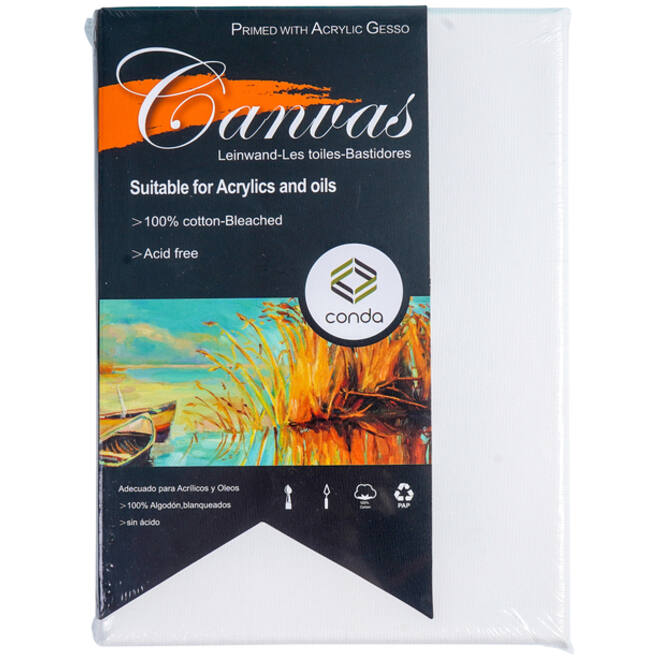 Canvas Conda 13x18cm gebleekt katoen