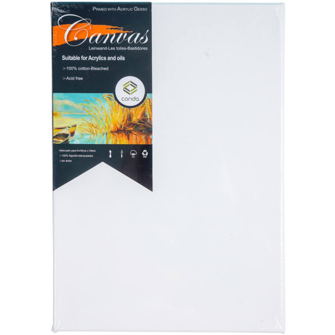 Canvas Conda 21 x 29,7 cm gebleekt katoen