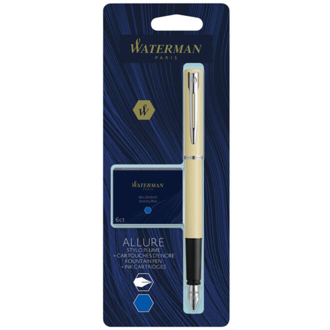 Vulpen Waterman Allure assorti pastel + inktpatronen Blauw