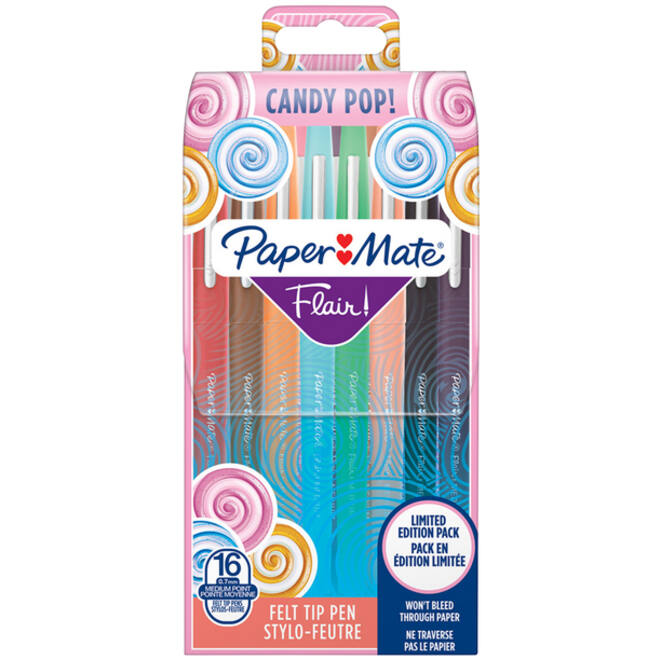 Fineliner Paper Mate Flair Candy Pop wallet à 16 kleuren