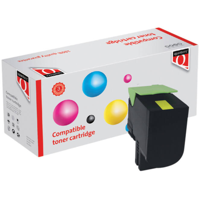 Tonercartridge Quantore alternatief tbv Lexmark 71B0H40 geel