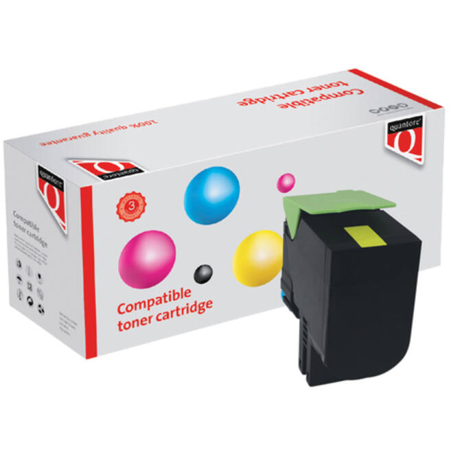 Tonercartridge Quantore alternatief tbv Lexmark 70C0X40 geel