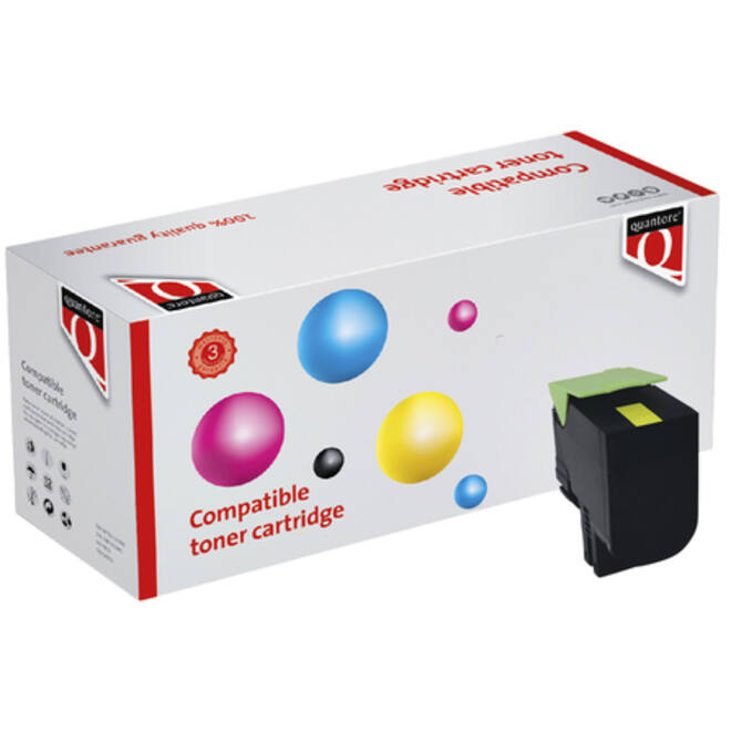 Tonercartridge Quantore alternatief tbv Lexmark 71B20Y0 geel