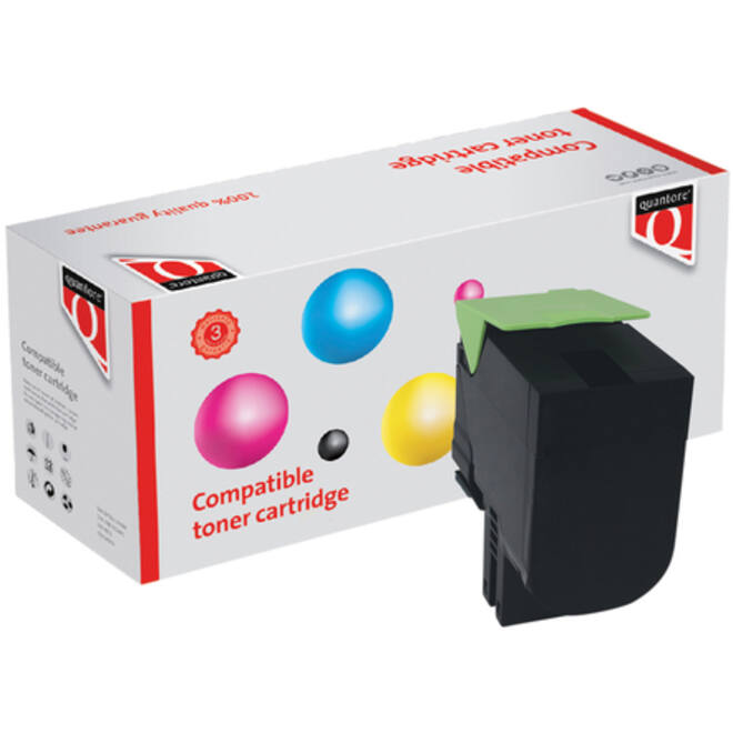 Tonercartridge Quantore alternatief tbv Lexmark 80C2SK0 zwart