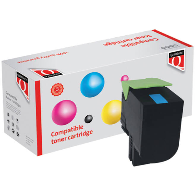 Tonercartridge Quantore alternatief tbv Lexmark 80C2HC0 blauw