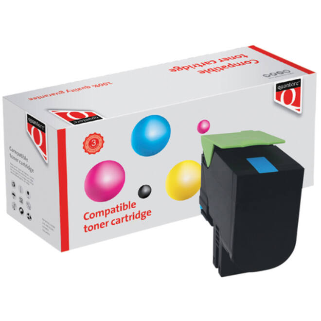 Tonercartridge Quantore alternatief tbv Lexmark 80C2SC0 blauw