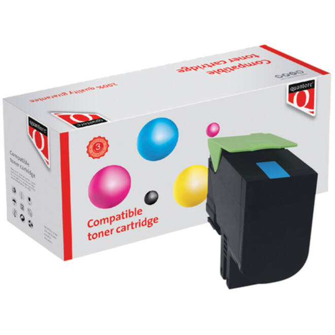 Tonercartridge Quantore alternatief tbv Lexmark 80C2XC0 blauw