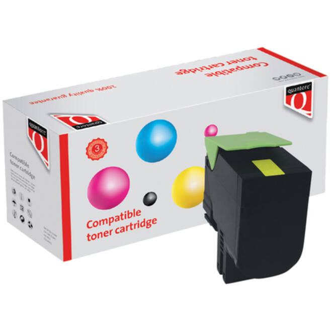 Tonercartridge Quantore alternatief tbv Lexmark 80C2HY0 geel