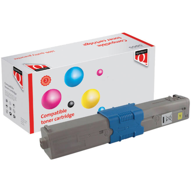 Toner Quantore alternatief tbv Oki 46490605 geel