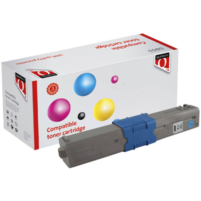 Toner Quantore alternatief tbv Oki 46490607 blauw