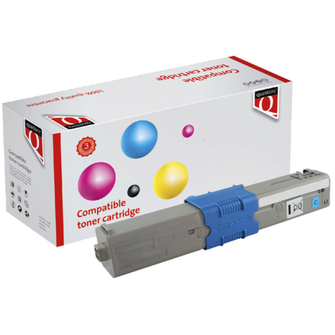 Toner Quantore alternatief tbv Oki 46507615 blauw