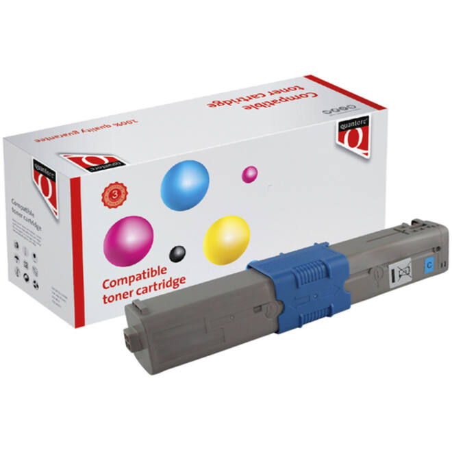 Toner Quantore alternatief tbv Oki 46471103 blauw