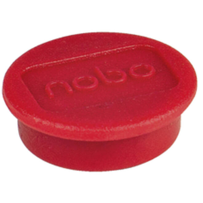 Magneet Nobo 13mm 100gr rood 10 stuks