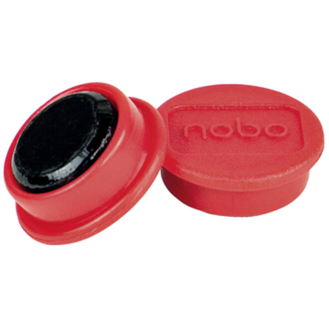 Magneet Nobo 13mm 100gr rood 10 stuks