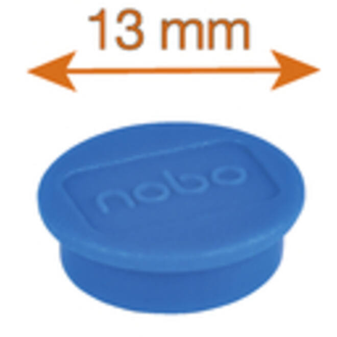 Magneet Nobo 13mm 100gr blauw 10stuks