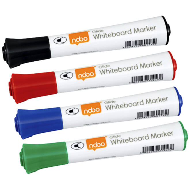 Viltstift Nobo whiteboard Glide rond assorti 2mm 10st
