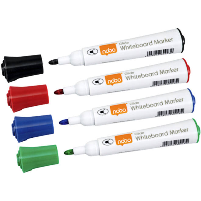 Viltstift Nobo whiteboard Glide rond assorti 2mm 10st