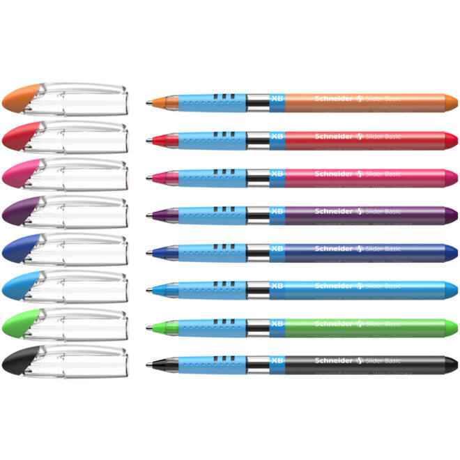 Rollerpen Slider Basic Colours extra breed etui à 8 stuks
