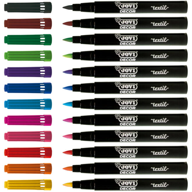 Textielstift Jovi assorti set à 12 stuks