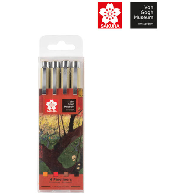Fineliner Sakura x Van Gogh Museum set à 4 kleuren assorti