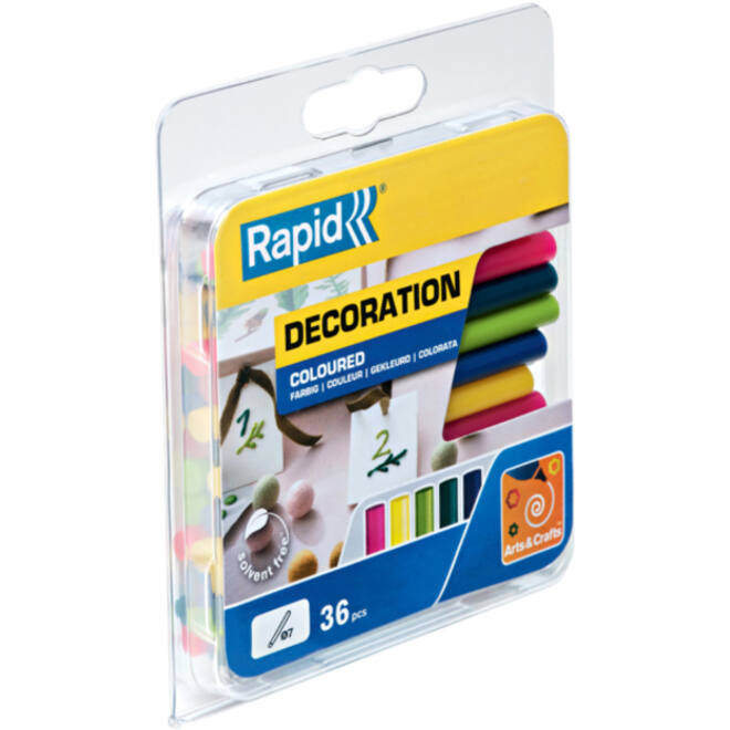 Lijmpatroon Rapid 7mm 5 kleuren assorti