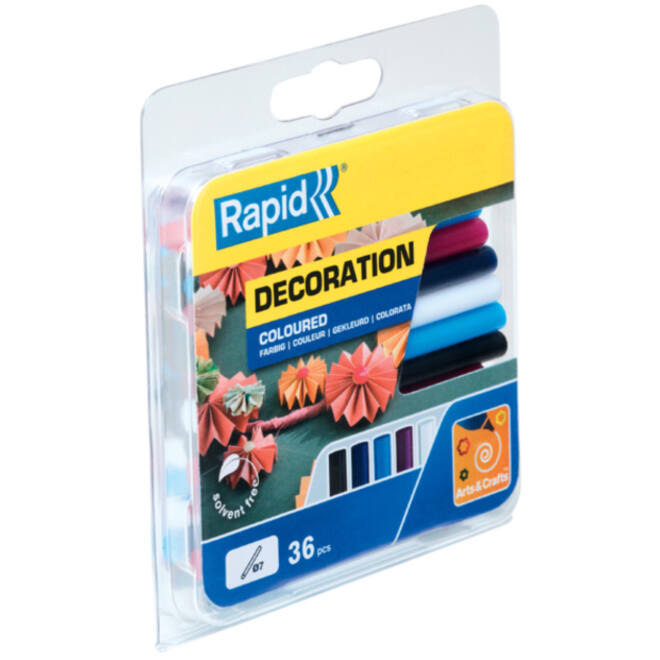 Lijmpatroon Rapid 7mm 5 kleuren assorti
