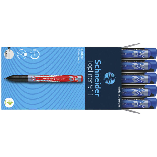Fineliner Schneider Topliner 911 0.4mm blauw