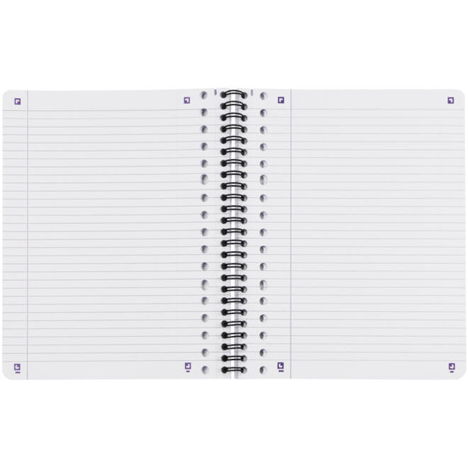 Collegeblok Oxford School A5+ lijn 17-gaats 160 pagina's 80gr zwart