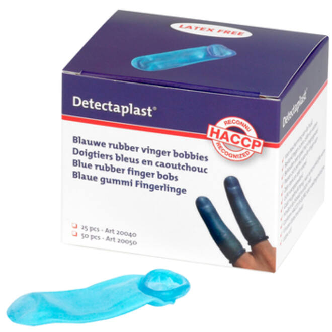 Vingerling Detectaplast blauw