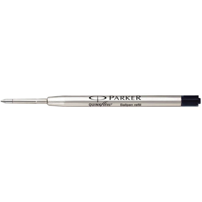 Balpenvulling Parker Quinkflow medium zwart blister à 10 stuks