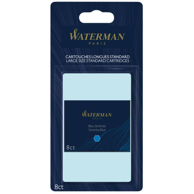 Inktpatroon Waterman internationaal Florida blauw blister à 8 stuks