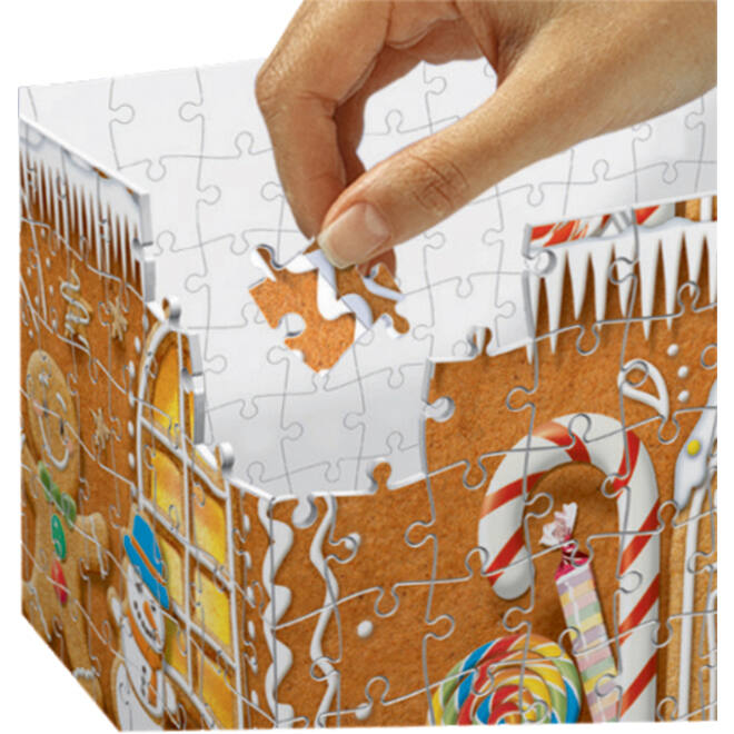 3D puzzel Ravensburger Kerst Gingerbread House Night Edition 216 stukjes