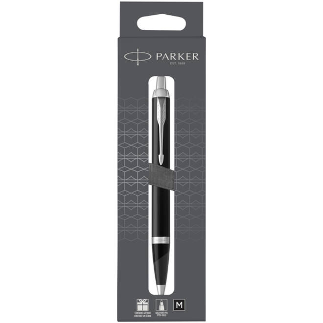 Balpen Parker IM matt black CT M blister à 1 stuk