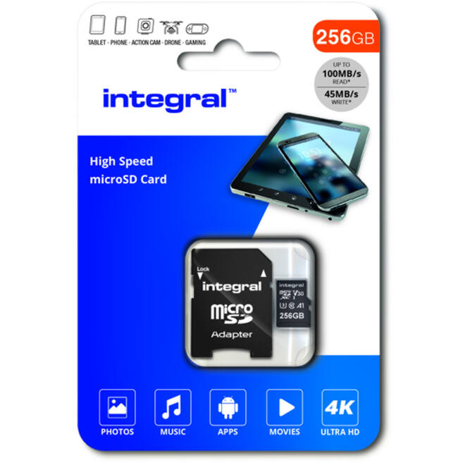 Geheugenkaart Integral microSDXC 256GB