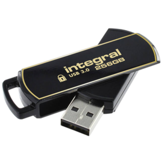 USB-stick Integral 3.0 Secure 360 256GB zwart