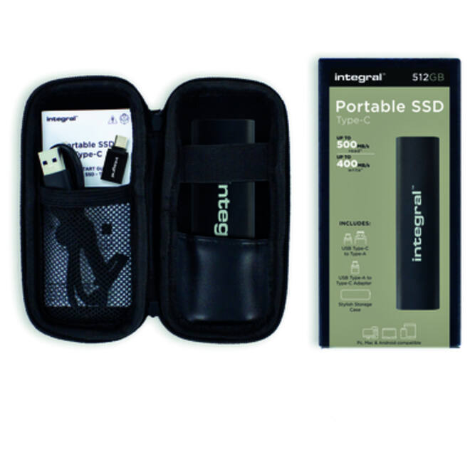 SSD Integral USB-C extern portable 3.2 512GB