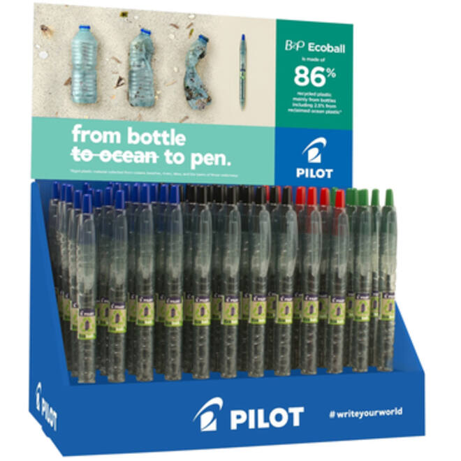 Balpen PILOT Begreen B2P EcoBall medium assorti