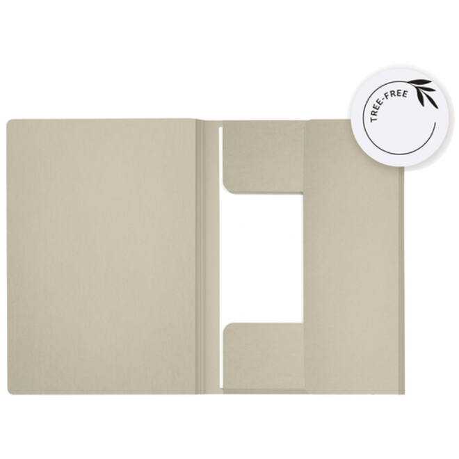 Dossiermap Djois Secolor Tree-Free folio 3 kleppen 226gr beige