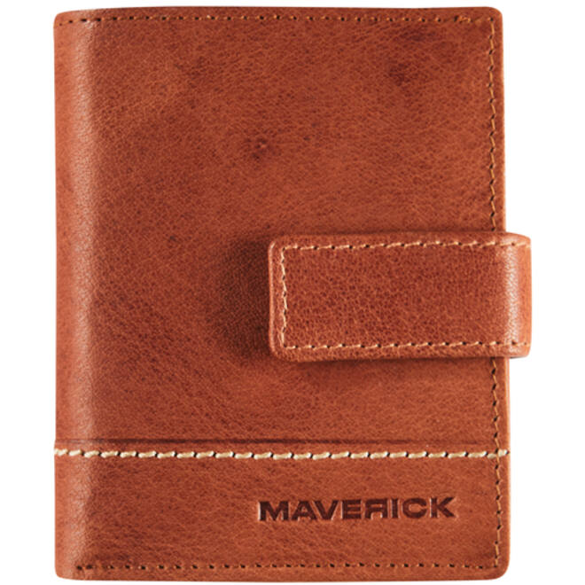 Kaarthouder Maverick Rough Gear compact RFID leer cognac